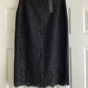 Banana Republic black lace midi length pencil skirt